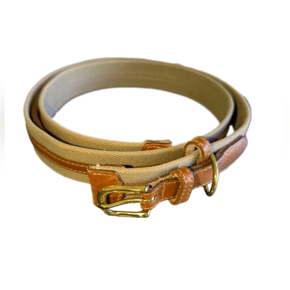 Leather and Canvas Belt - Picture 2 of 4